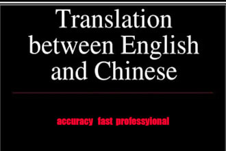 translate english to chinese professionally
