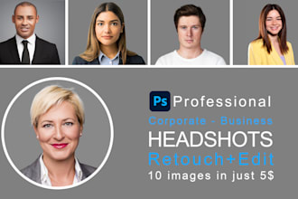 bulk photo editing, portrait,photo retouch, corporate business headshot retouch