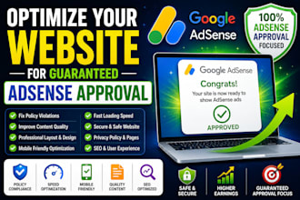optimize your website for gauranteed adsence approval