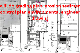 do grading plan, erosion sediment control plan environmental engineer drawing