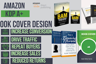 design captivating amazon KDP plus content, ebc design for book cover design