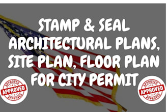 stamp and seal architecture plan site stamp city permit
