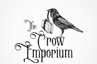 design outstanding bird, black bird vintage logo in very short time