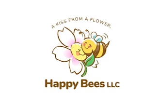 design corporate bee logo for honey business