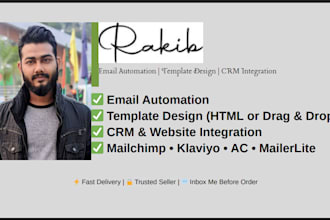 set up email automation, design responsive templates, and handle integrations