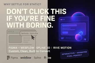 turn your figma into a high converting webflow site with 3d and rive animations