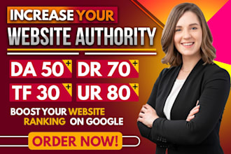 increase domain rating ahrefs DR, moz da and trust flow tf with SEO backlinks