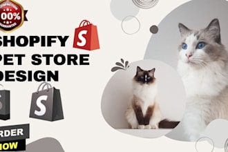 setup high converting shopify pet store with professional design