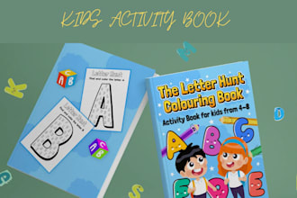 design kids activity book, KDP coloring book  illustration and book cover