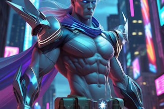 create scifi, fantasy, superhero character design