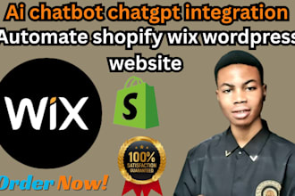 automate shopify wix wordpress website with ai chatbot chatgpt integration