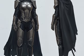create scifi, fantasy, superhero character design