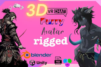 create 3d model vrchat avatar nsfw vr character furry avatr