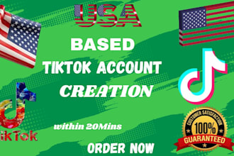 create USA based tiktok account
