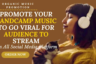 promote your bandcamp music to go viral for audience to stream