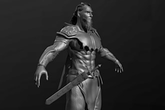 sculpt 3d figurine, erotic anime, tabletop, zbrush, ttrpg,collectible model, stl