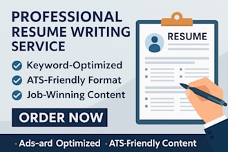 write a professional and ats compliant resume to get you hired
