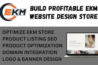 design and redesign ekm website store shift4shop squarespace hostinger volusion