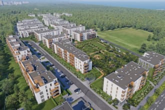 resort 2d to 3d floor plan, site layout, master plan design, landscape rendering