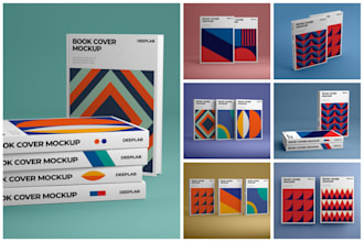 create 3d book cover mockups, ebook mockups, and digital device mockups