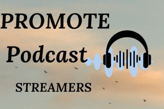 promote your podcast and spotify tracks for more streamers and followers