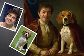 make photos of you and your pets into oil paintings of nobles