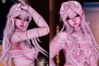 custom vrchat avatar VR character vrc model nsfw vroid unity for pc and quest