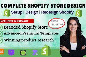 design redesign shopify store and winning product research