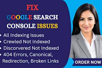 resolve shopify SEO indexing issues and google search console errors