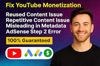 fix youtube monetization  issues like reused and repetitive content
