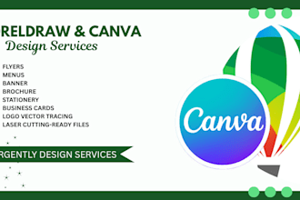 design anything professional in coreldraw or canva