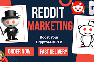 do reddit post for iptv website, ai app, ad x blog, saas and air bnb