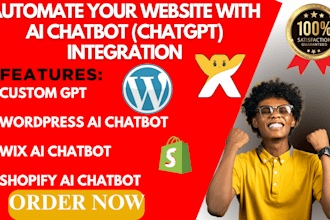 automate shopify wix wordpress website with ai chatbot chatgpt integration