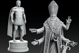 sculpt custom dnd miniature character for 3d printing stl