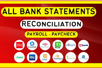 prepare bank reconciliation and financial statements for you