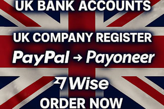 create a UK bank account and UK company and wise account