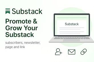 promote and grow your substack subscribers newsletter page and link