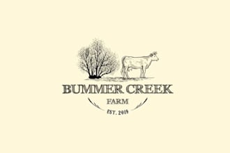 design high resolution bummer creek farm logo