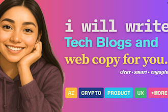 clear and engaging tech blog posts or website content