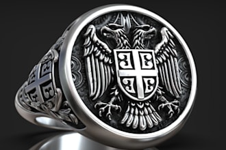 sculpt 3d jewelry design, ring model, necklace, pendant, bracelet, belt buckle