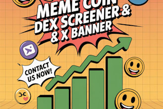 design high converting dex screener banner for your solana meme coin