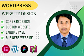 copy, clone,revamp,landing page,portfolio website using elementor pro