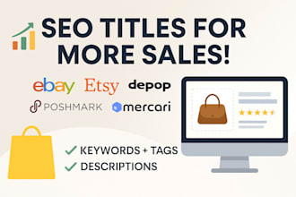 do SEO product listing on ebay, poshmark, facebook