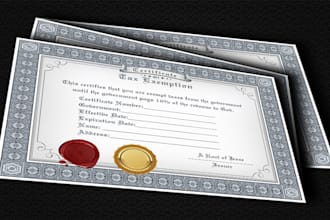 do eye catching certificate design within 7 hours