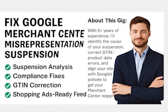 fix google pinterest merchant center misrepresentation suspension issue shopping