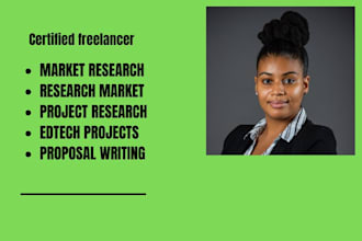 conduct market research for education and edtech projects in 12 hrs