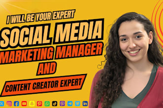 be your social media marketing manager and content creator linkedin manager