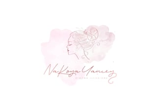 design a watercolor abstract woman logo premium fashion brand