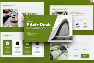 build a modern business pitch deck for vcs, angel investors and funding