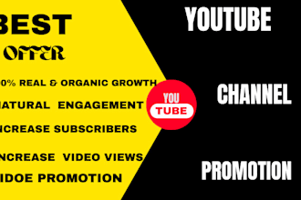 do super fast organic youtube video promotion for channel growth